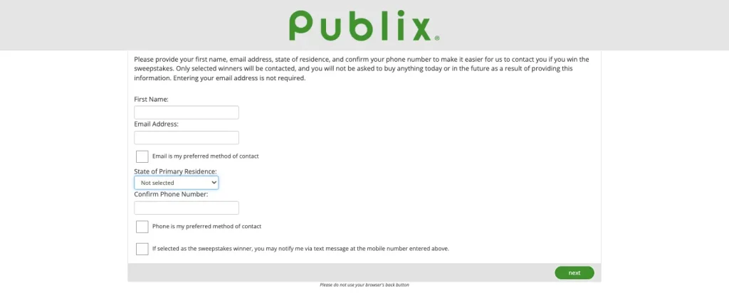 publixsurvey com $1000
